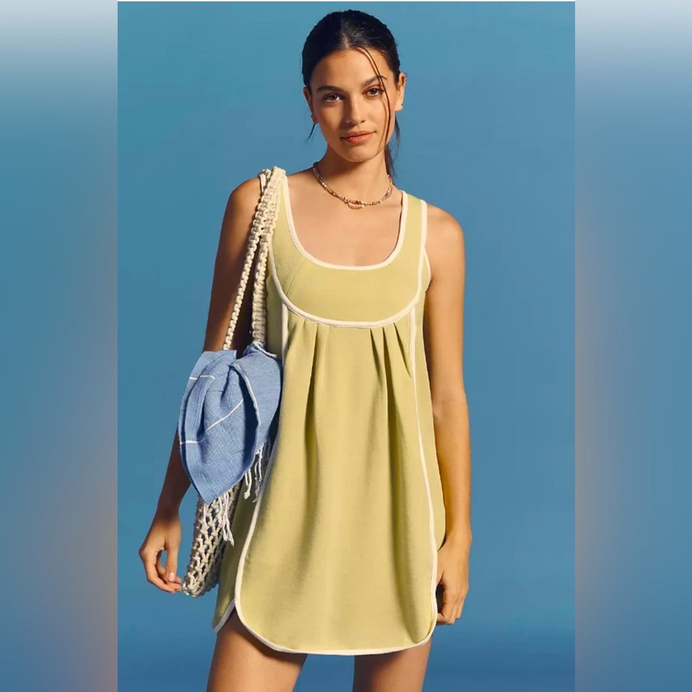 Daily Practice by Anthropologie 
At Play Mini Dress – Citrus Zest 
Size Small